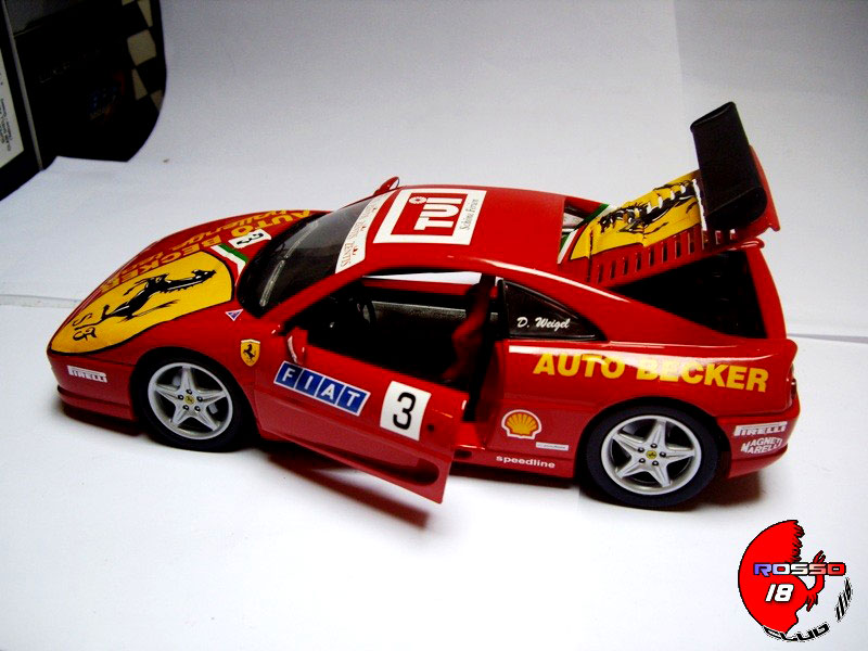 Ferrari F355 Berlinetta ferrari Sedan challenge #3 d.weigel auto becker 1/18 Hot Wheels